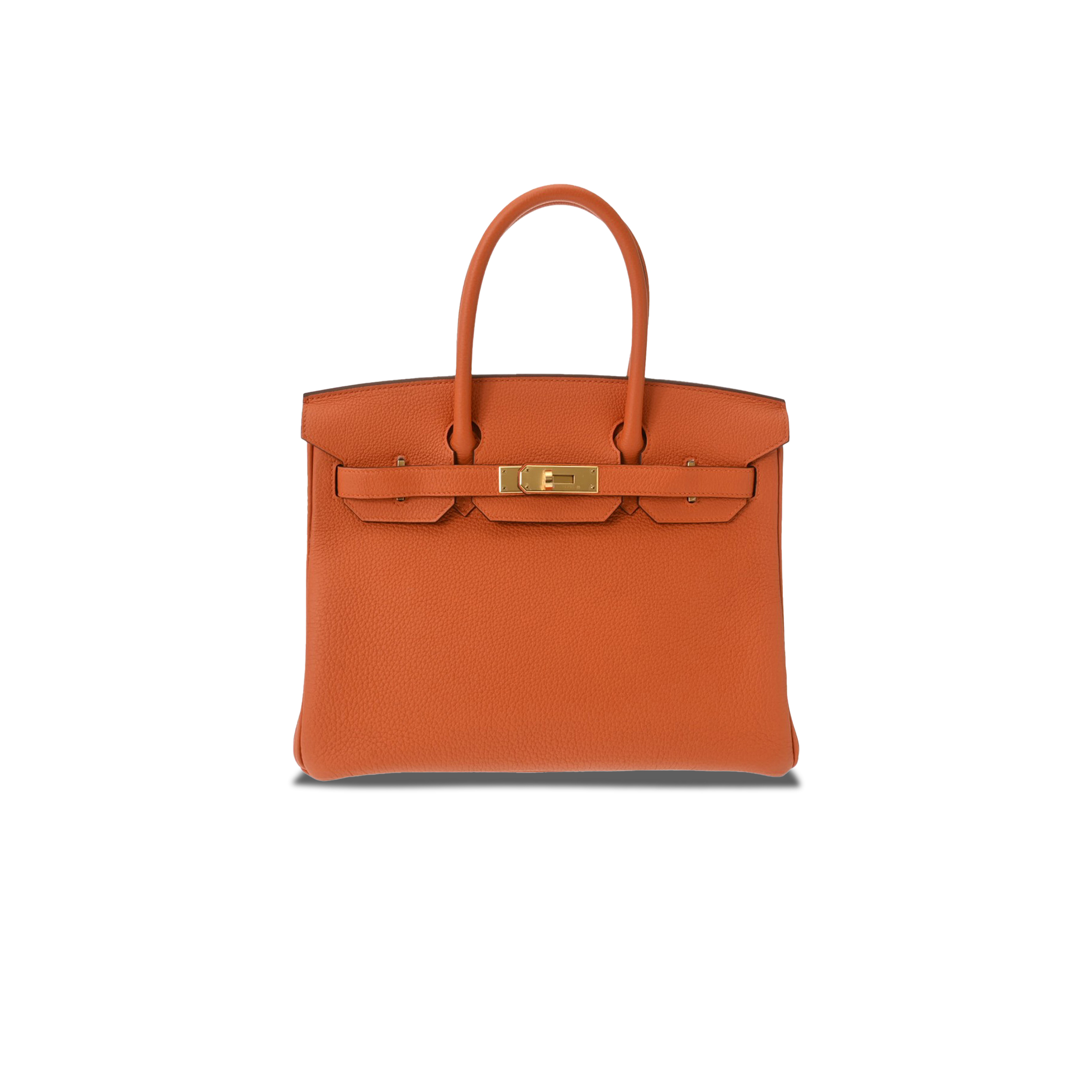 HERMES BIRKIN 30 TOGO LEATHER ORANGE GOLD BUCKLE BAG H028369CC83 (35*28*18cm)